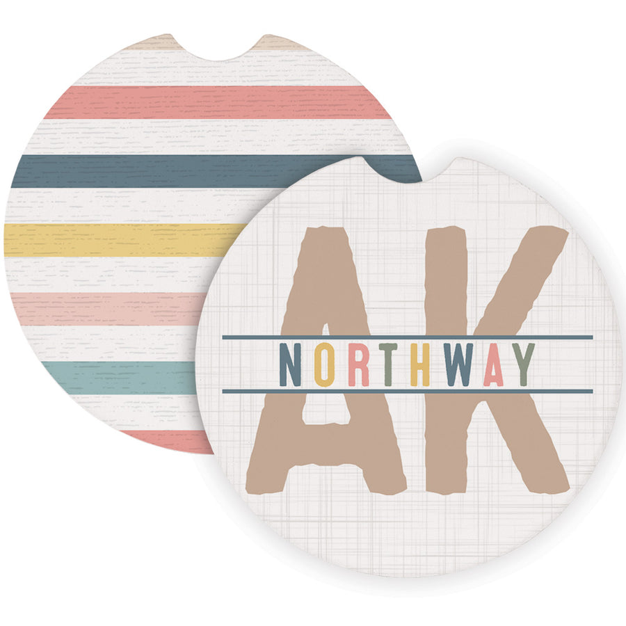 State Initials City Stripes LOC