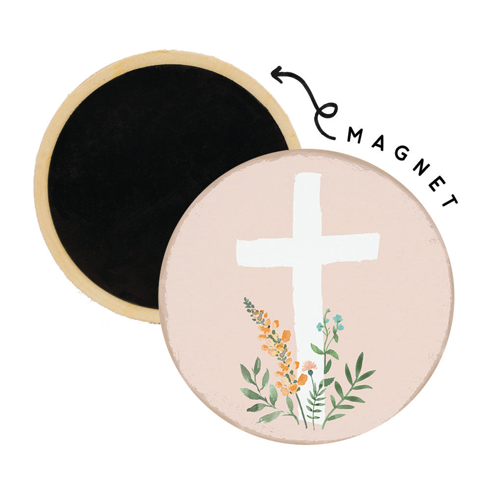 Pink Floral Cross