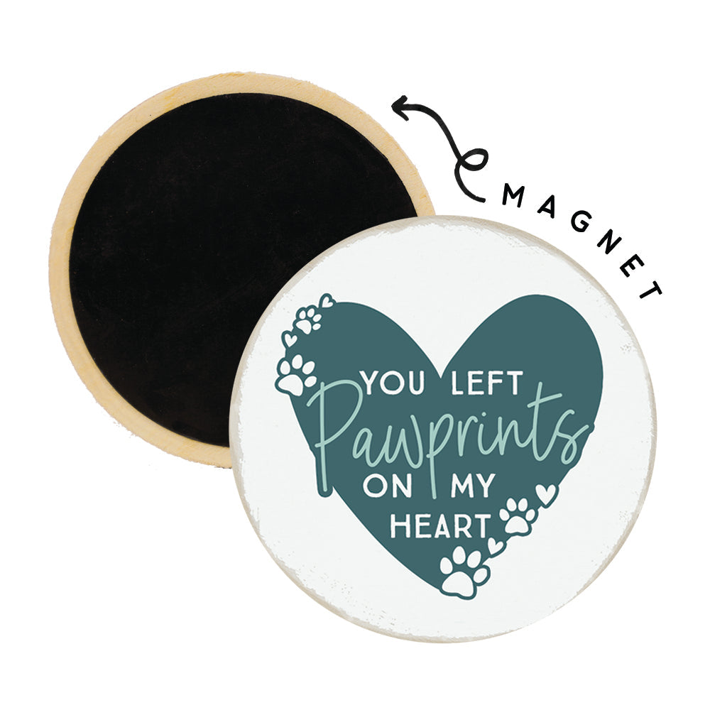 Left Pawprints Blue