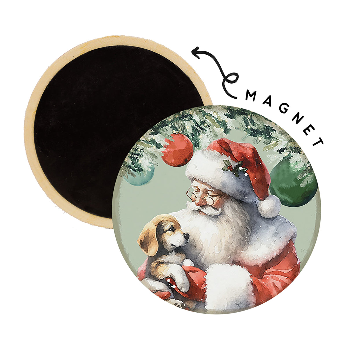 Santa And Puppy