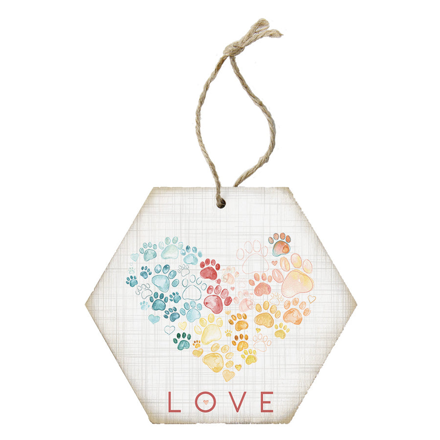 Love Paw Print Heart