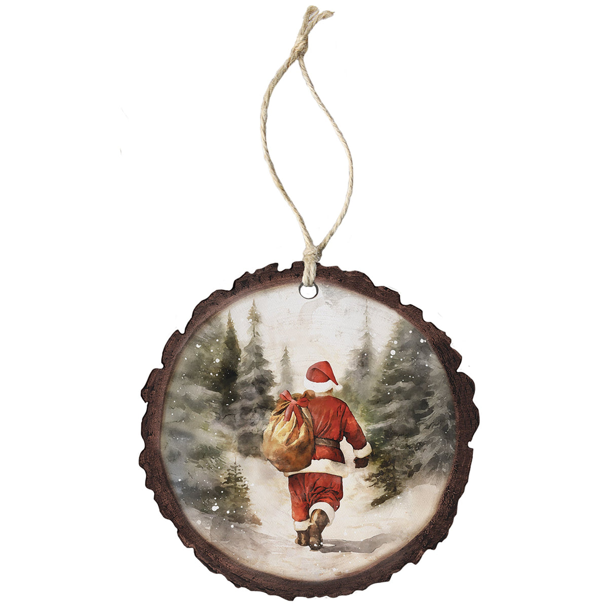 Santa Walking Trees