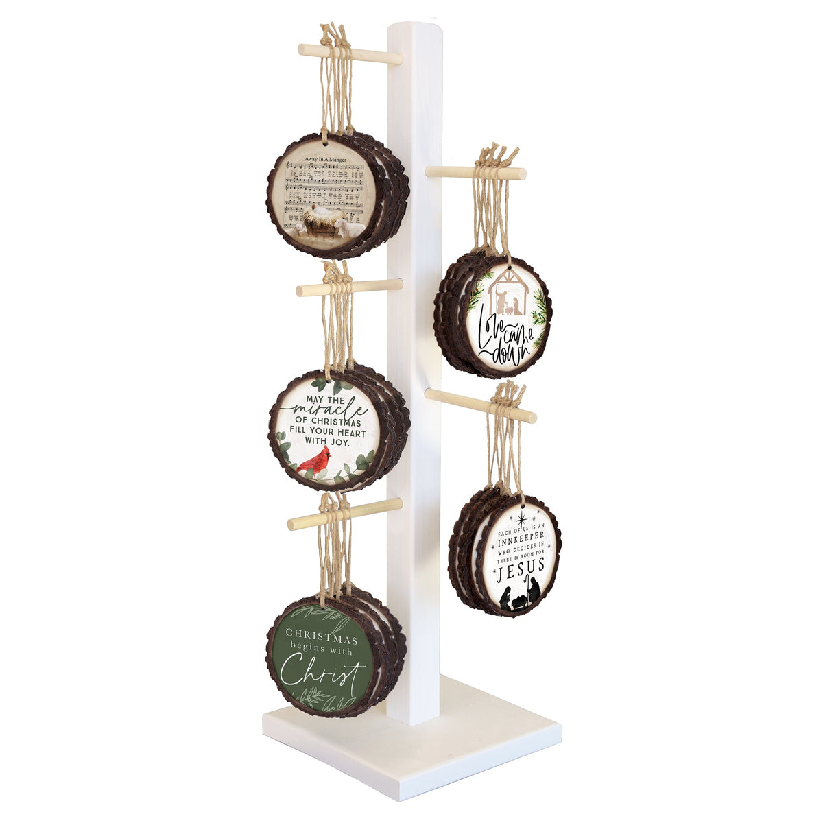 Nativity Wood Ornaments Display Bundle 2026
