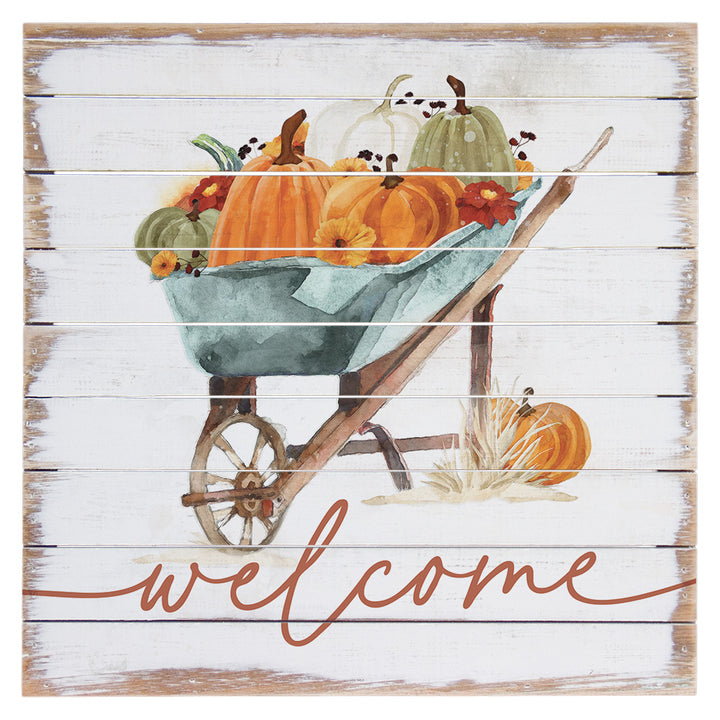 Welcome Fall Wheelbarrow