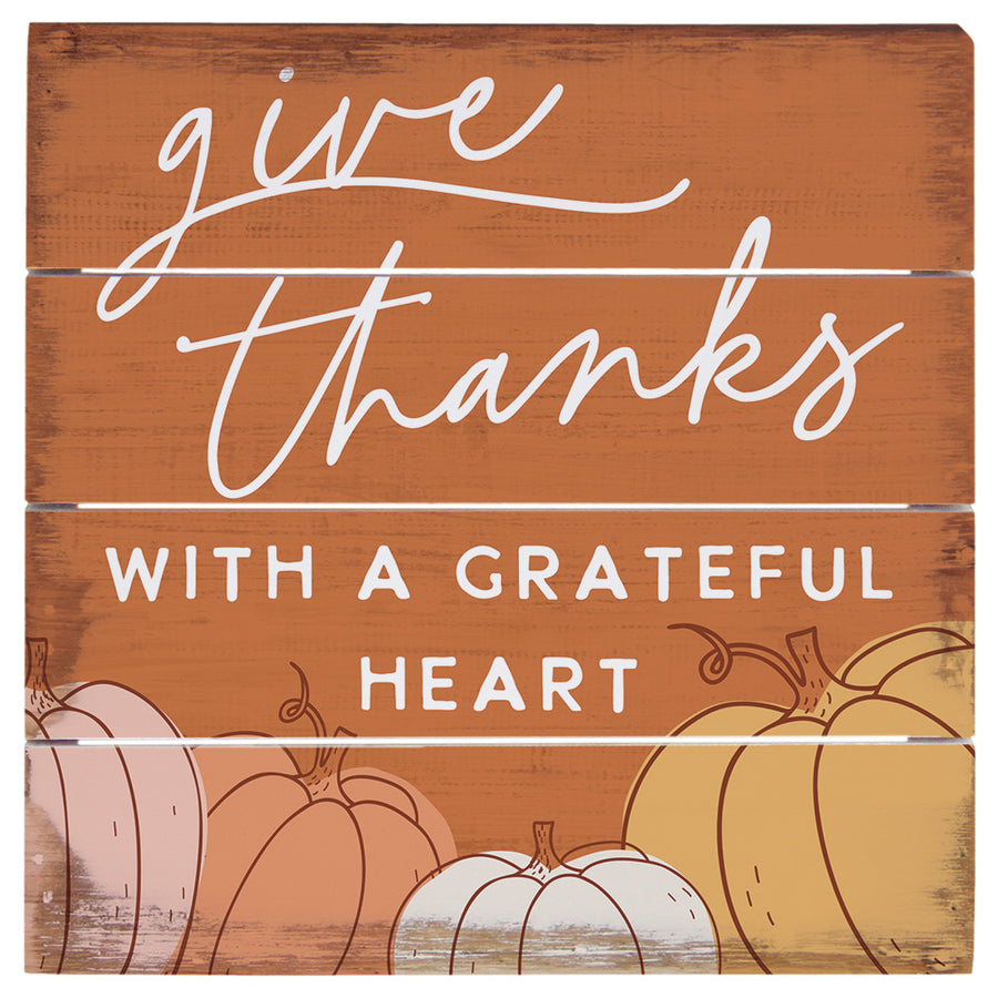Give Thanks Orange 6"