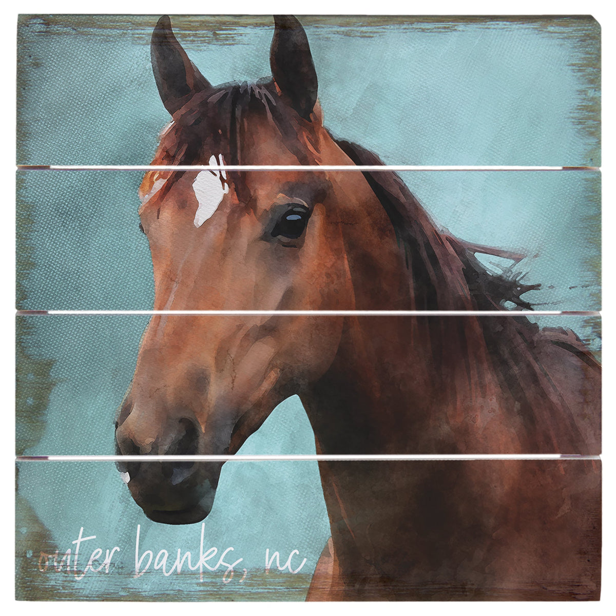 Horse Blue Art LOC - 6"