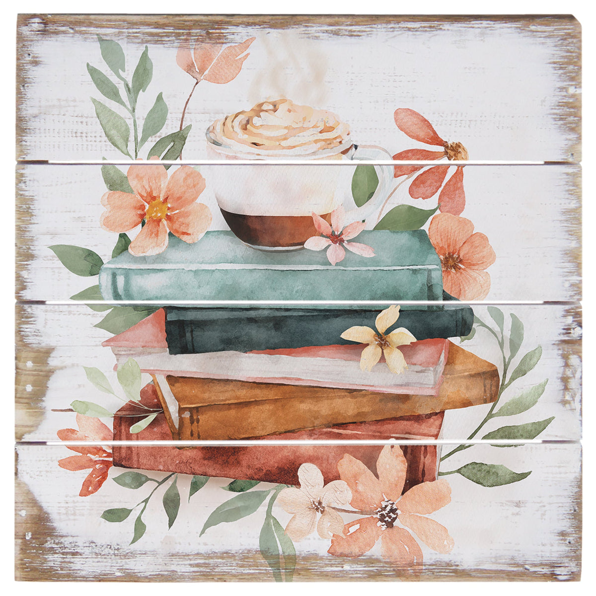 Coffee Books Flowers 6"