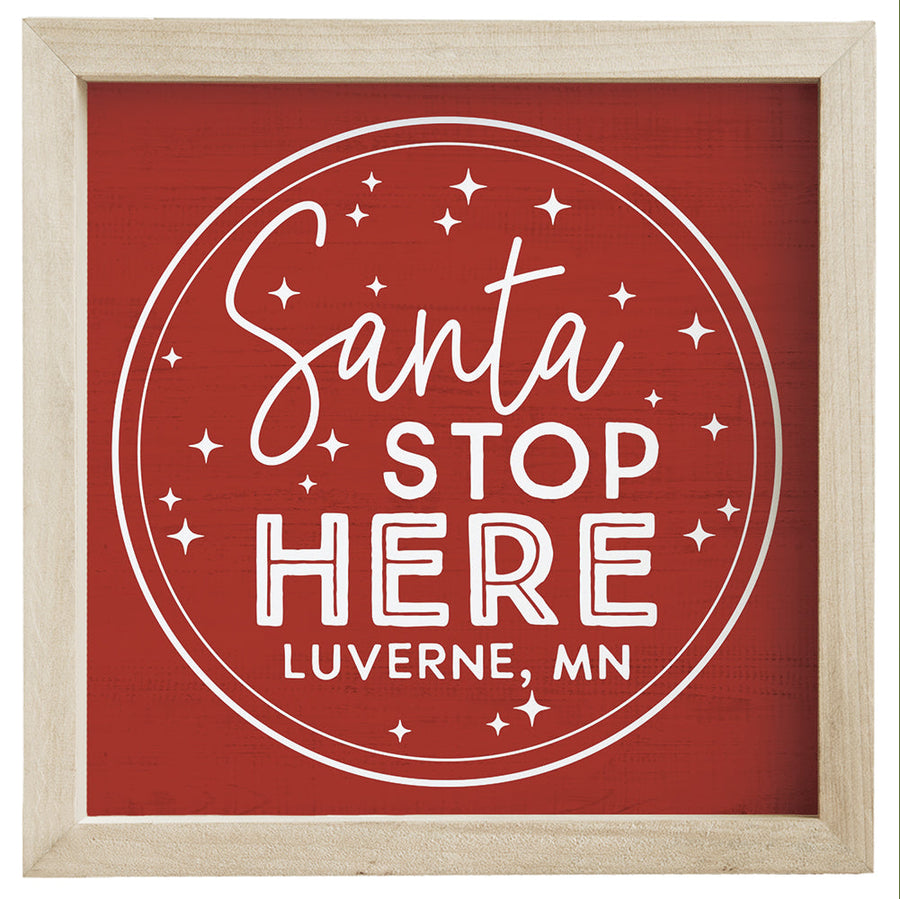 Santa Stop Here Red LOC