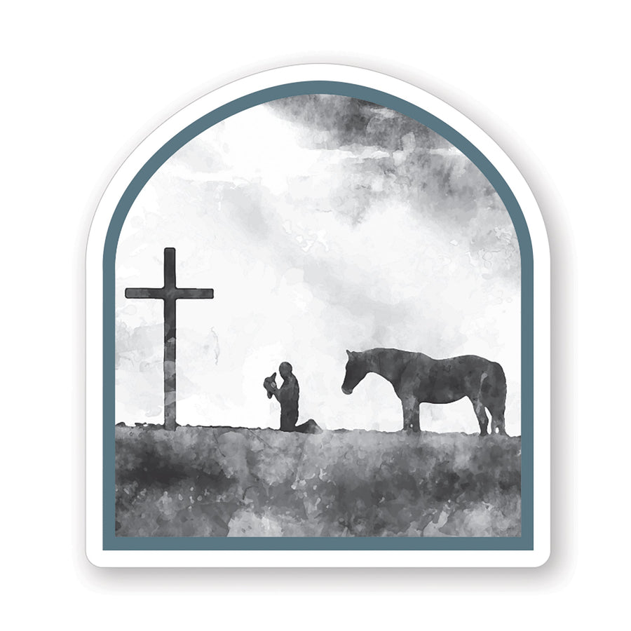 B&W Christian Cowboy