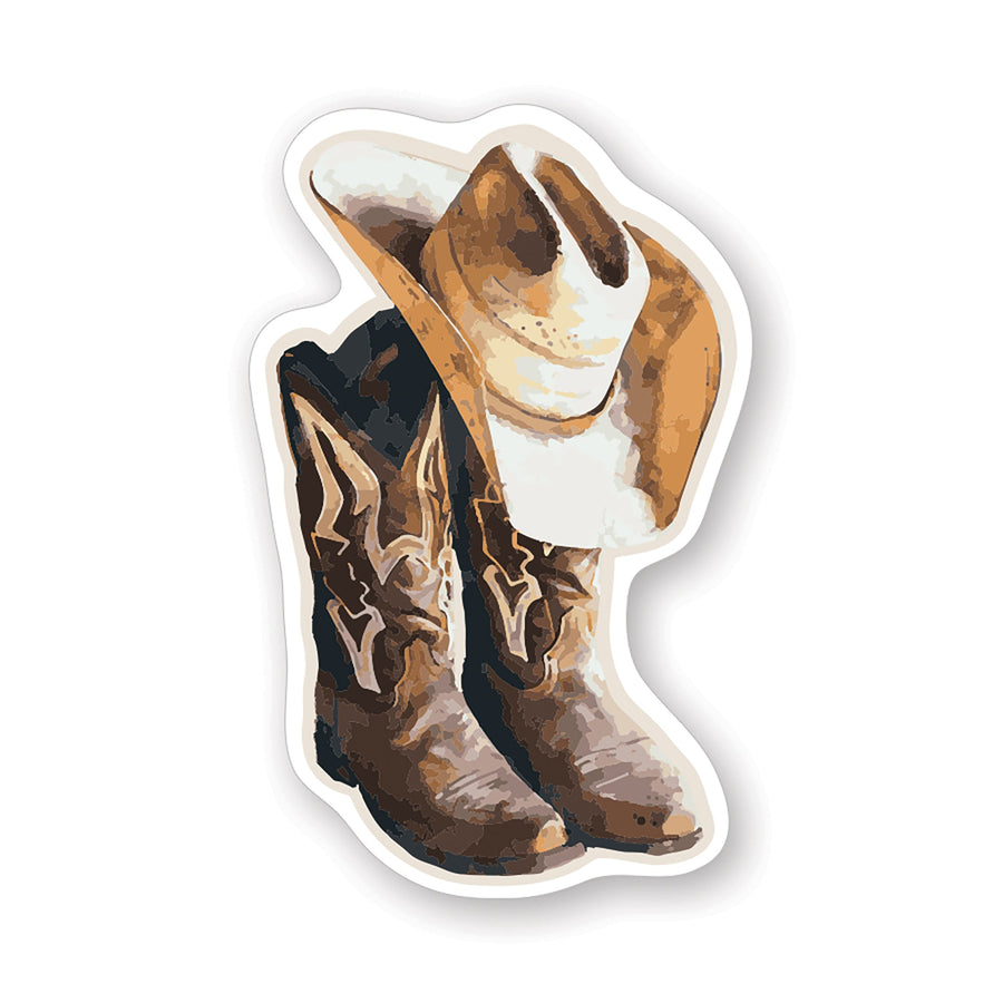 Cowboy Boots Hat Art
