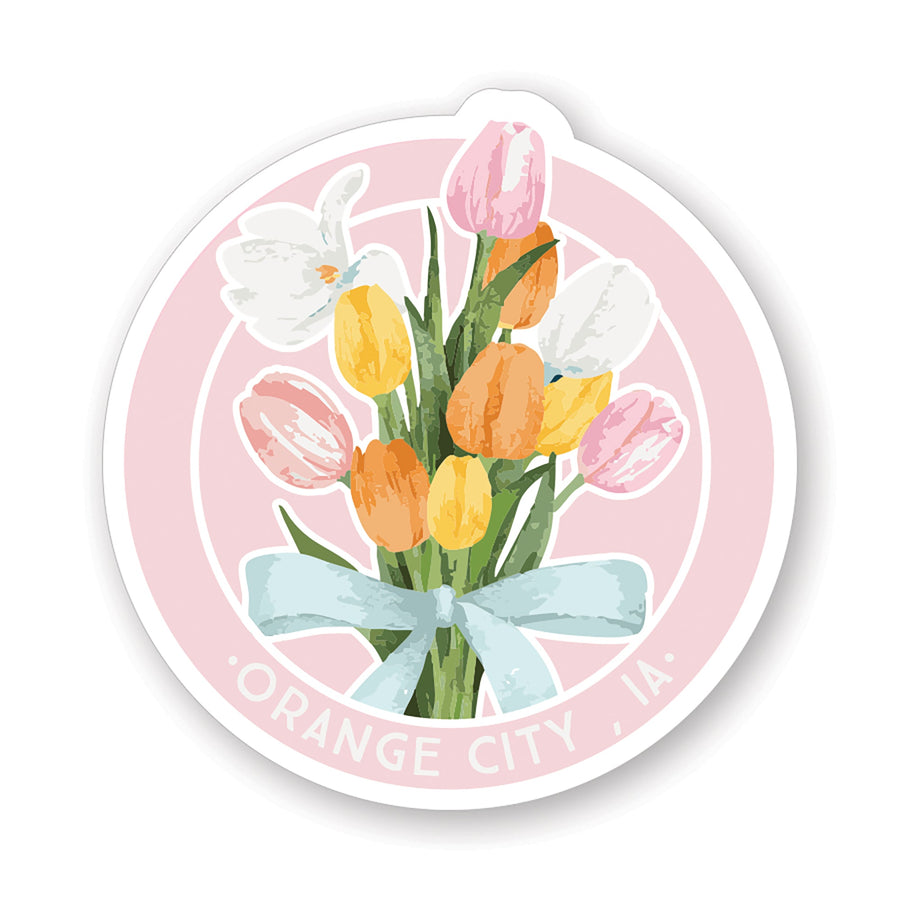 Tulips Pink Circle LOC