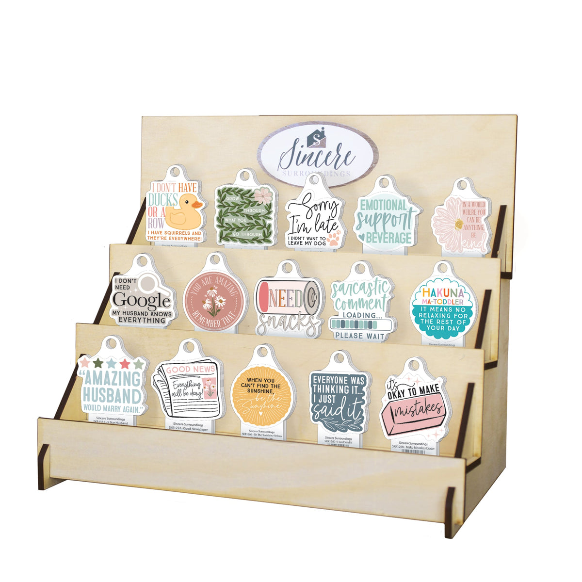 Inspirational + Humor Sticker Display Bundle 2026