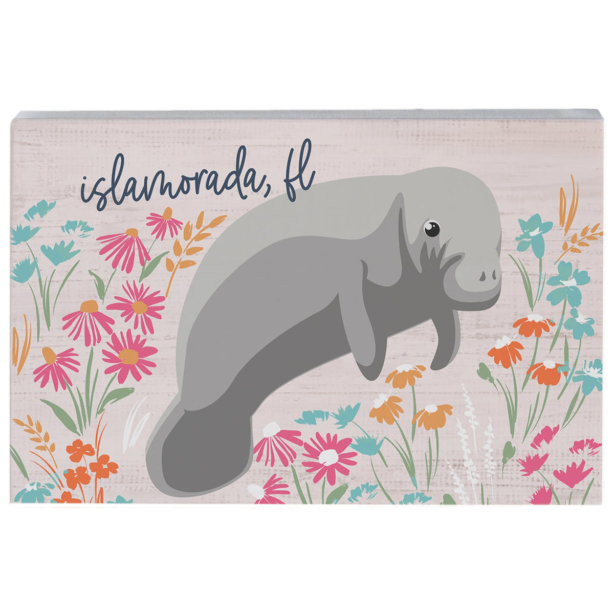 Manatee Pink Flowers LOC
