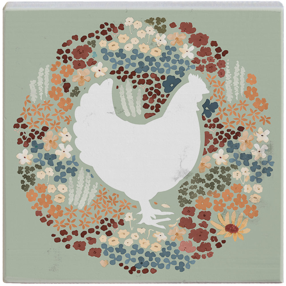 Floral Chicken Circle