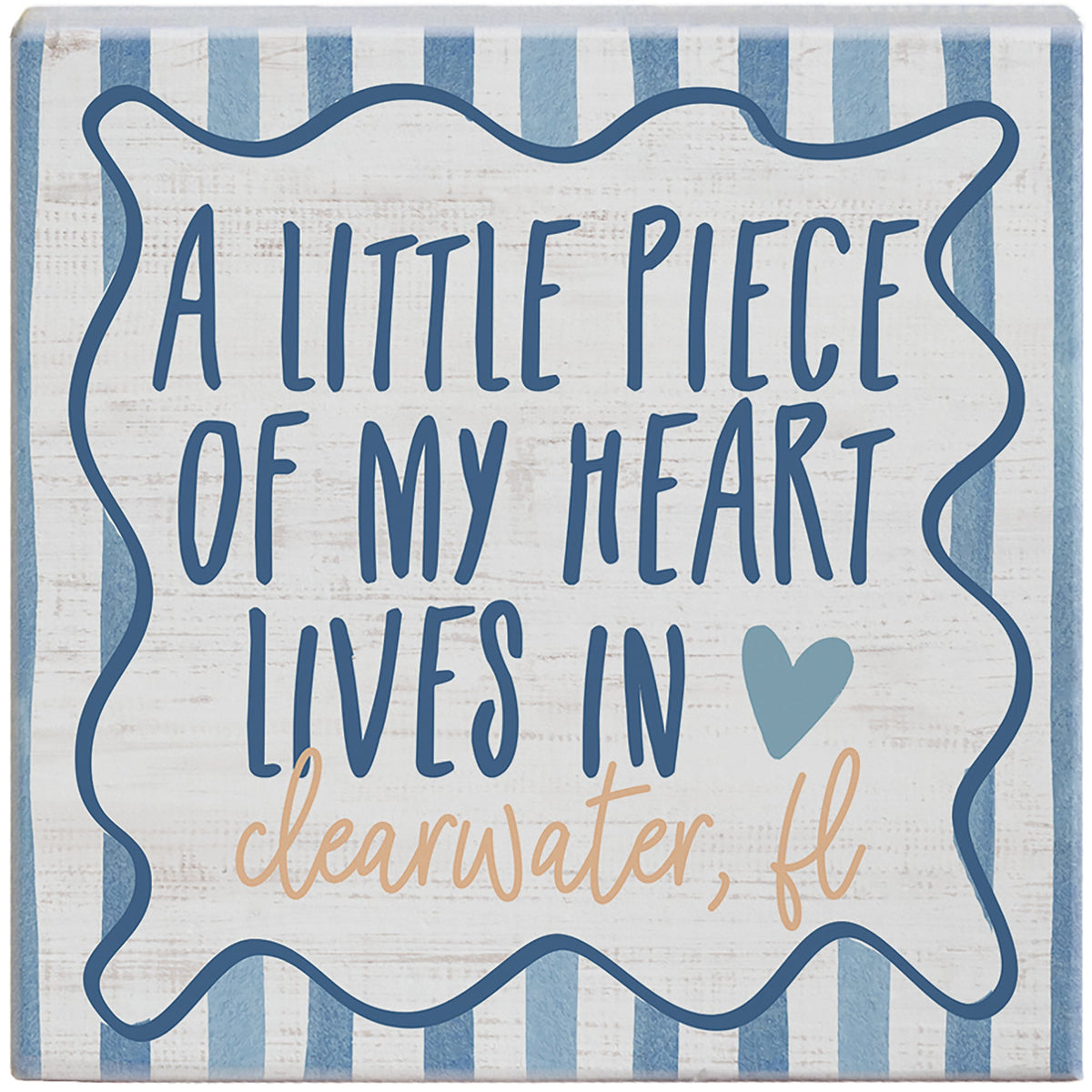 Heart Lives Blue Stripes LOC
