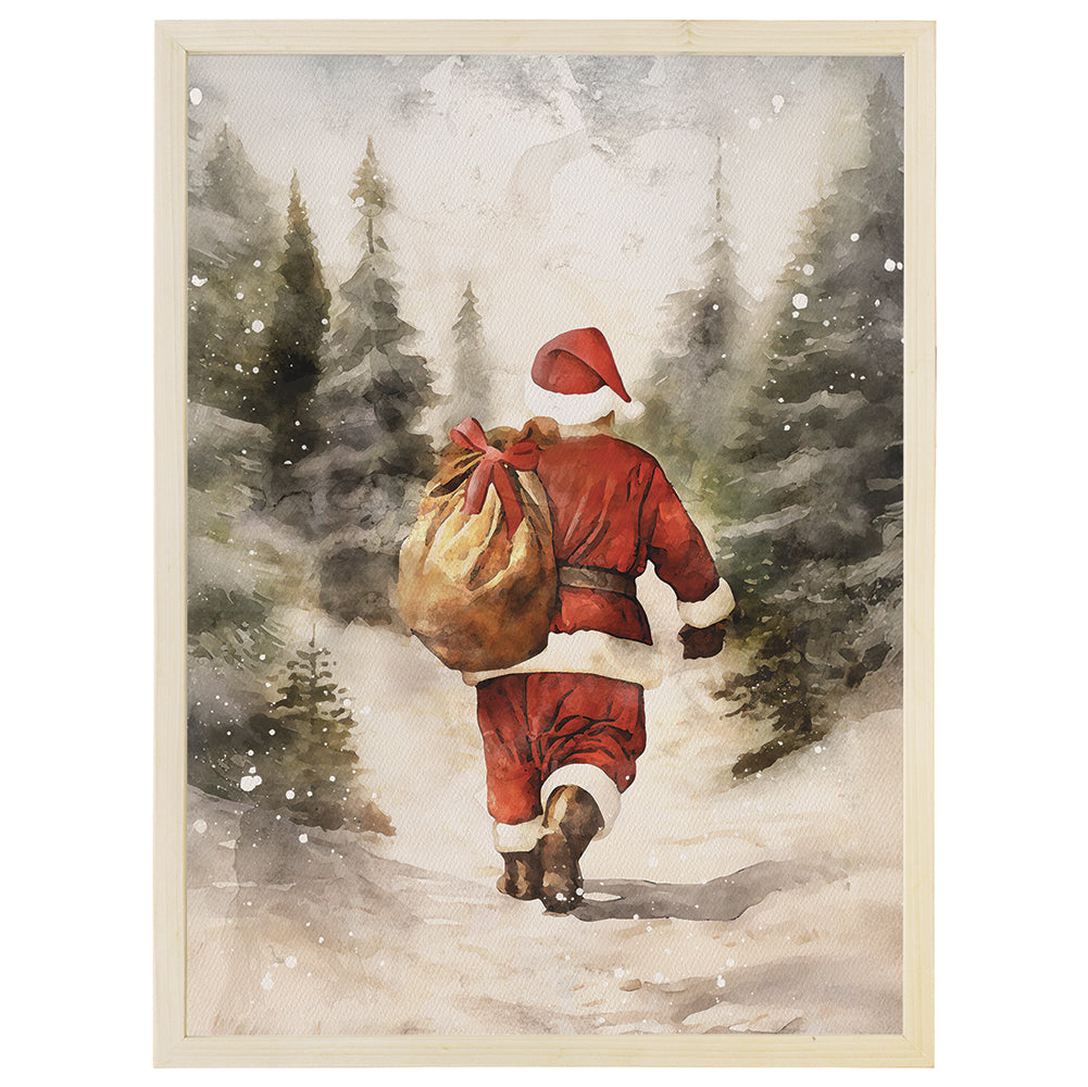 Santa Walking Art