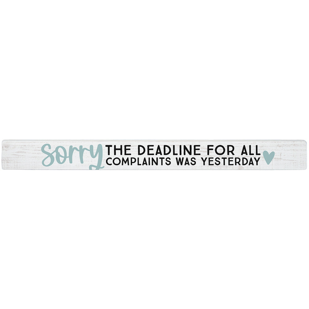 Sorry Deadline