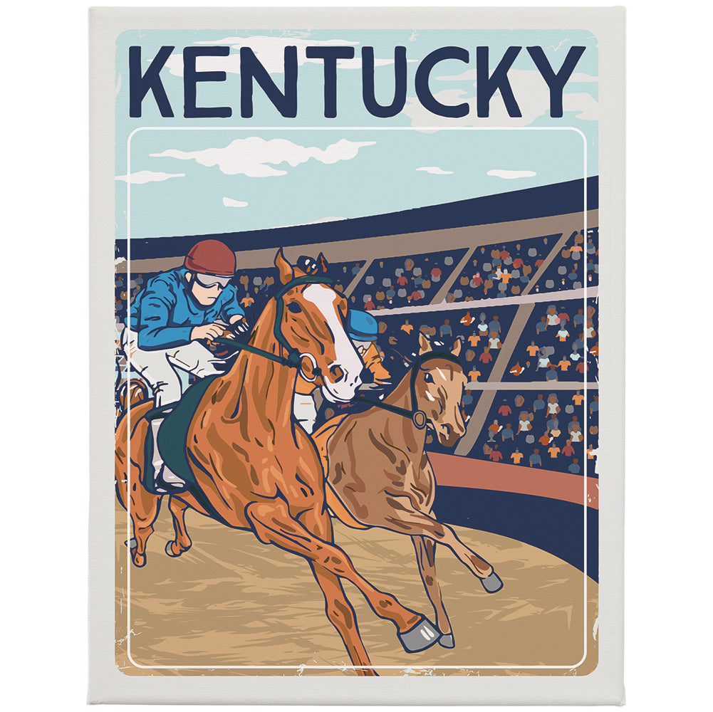 Poster Racehorse LOC  9x12