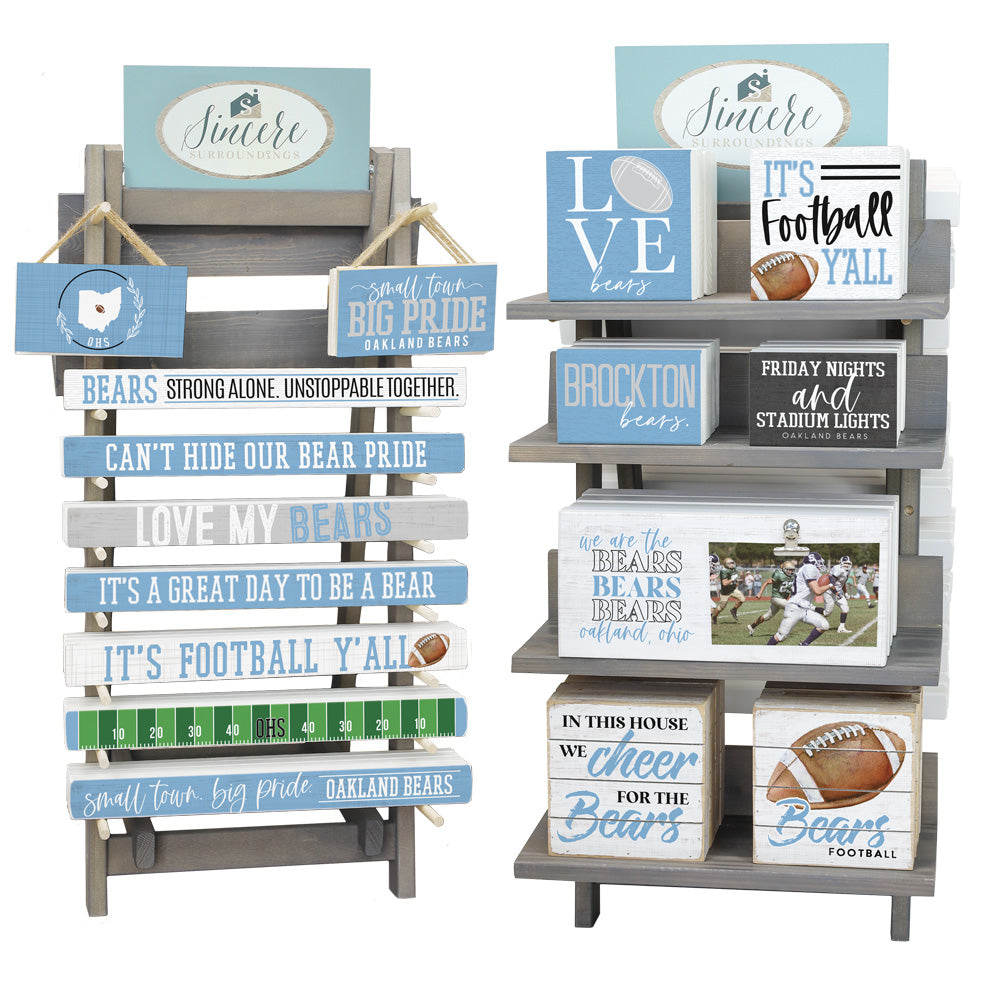 School Spirit Football A-Frame Countertop Bundle 2024 LOC PER CLR STA