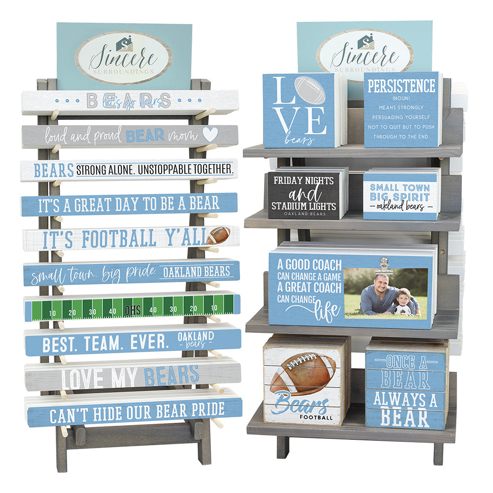 School Spirit Football A-Frame Countertop Display Bundle 2025 PER LOC CLR