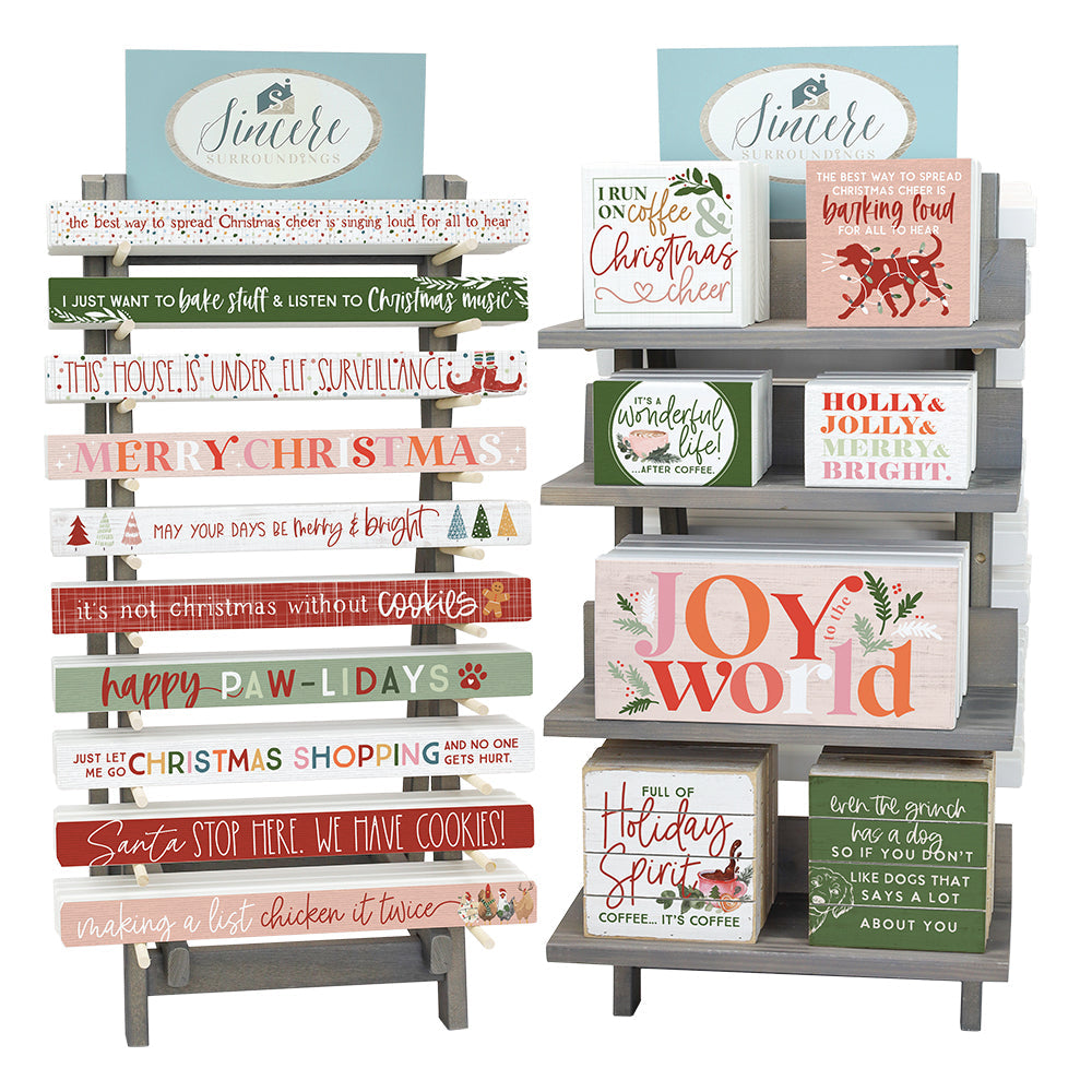Christmas Merry + Bright A-Frame Countertop Display Bundle 2025 