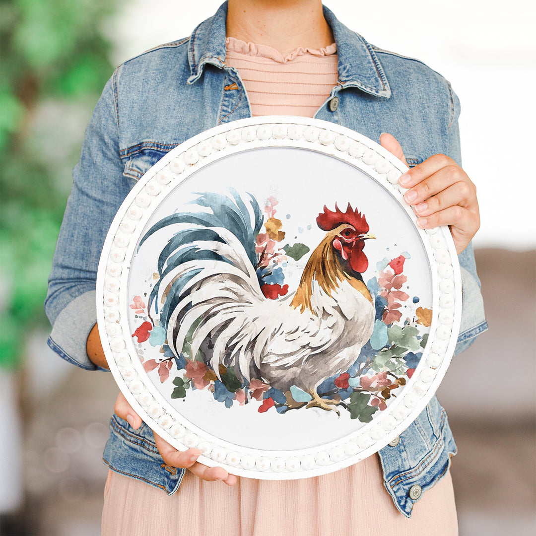 Watercolor Rooster Art
