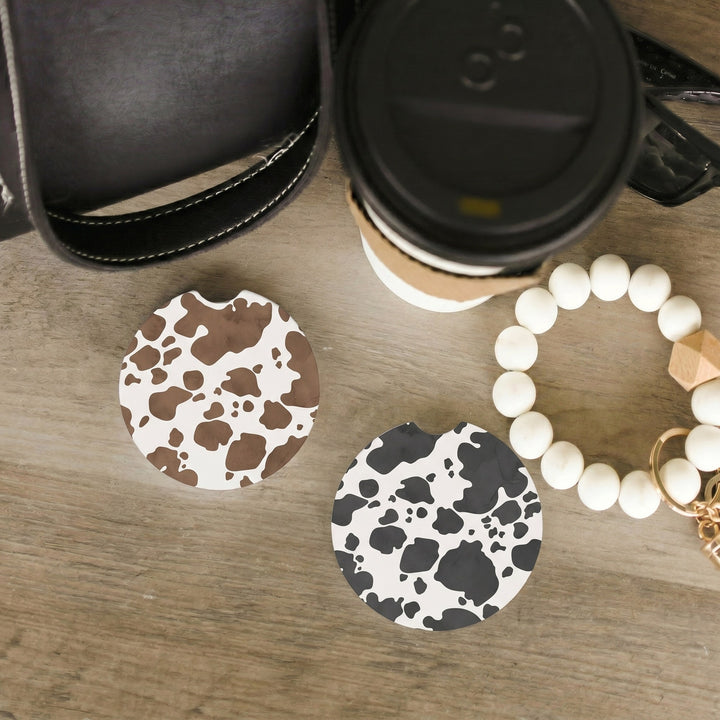 Brown Cow Print Black