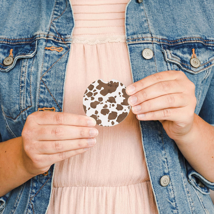 Brown Cow Print Black