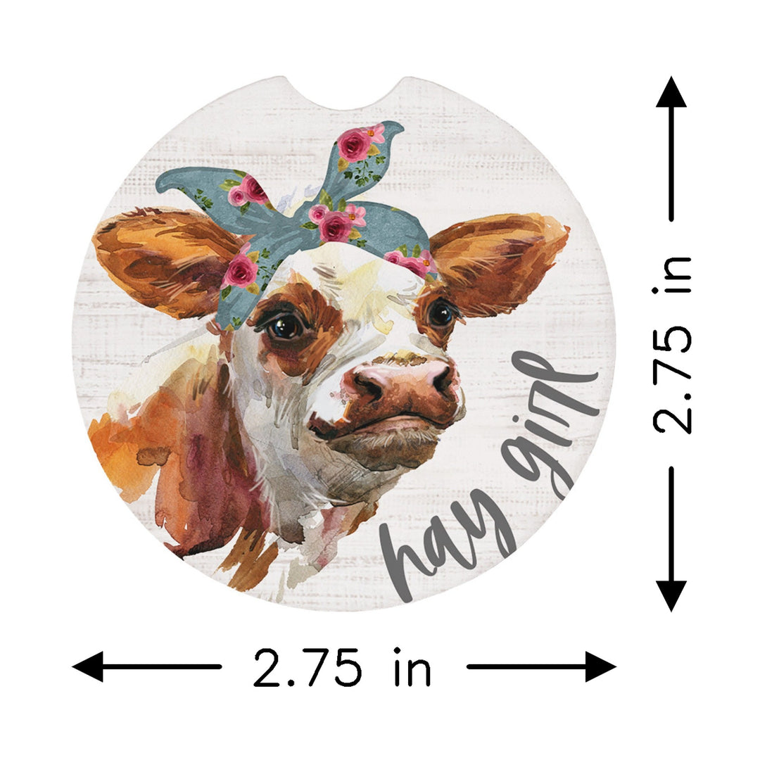 Hay Girl Cow