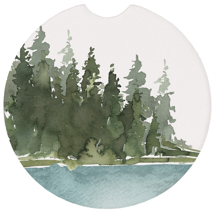 Trees And Lake Scene 