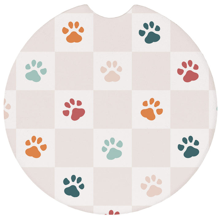 Paw Print Checker Pattern