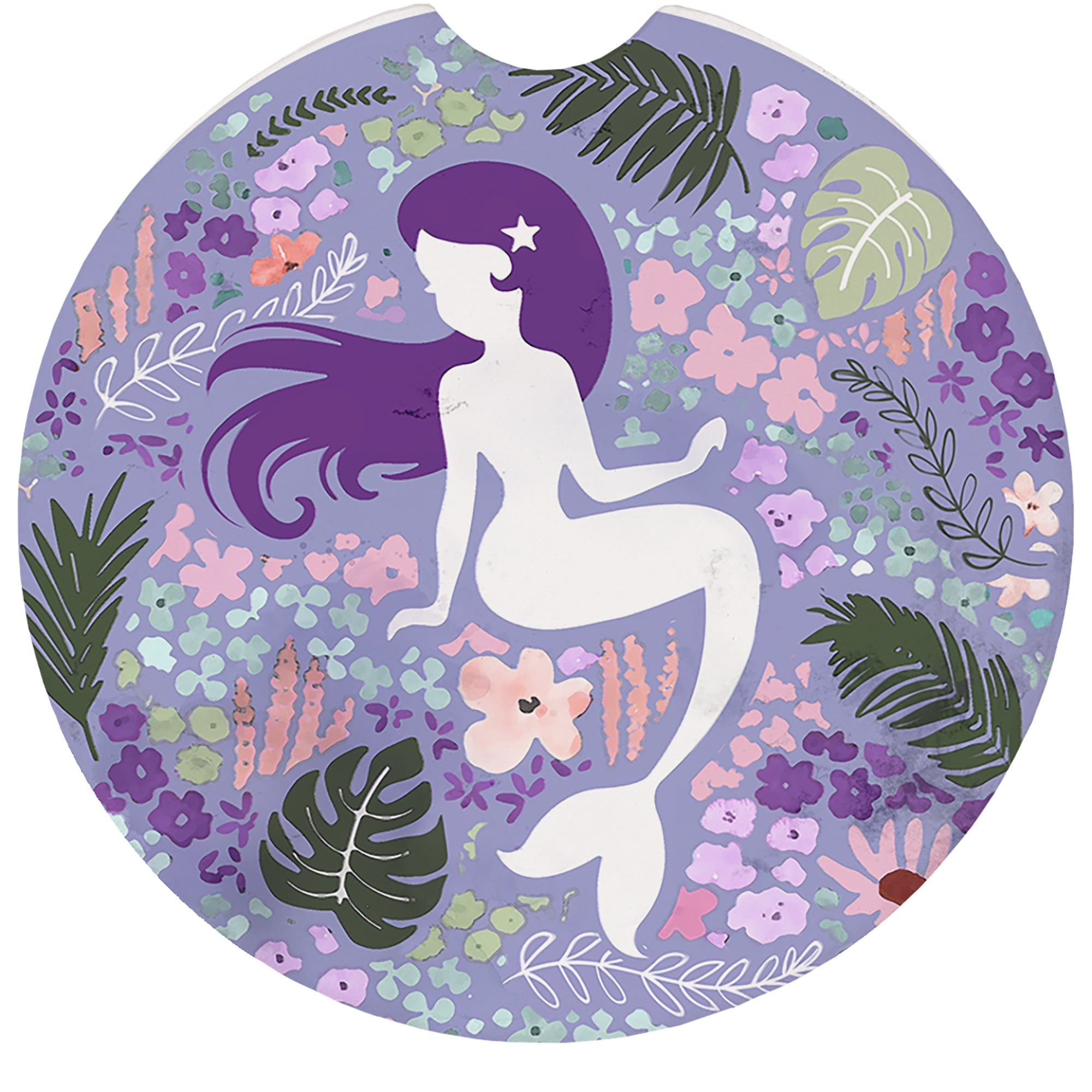 Purple Floral Mermaid