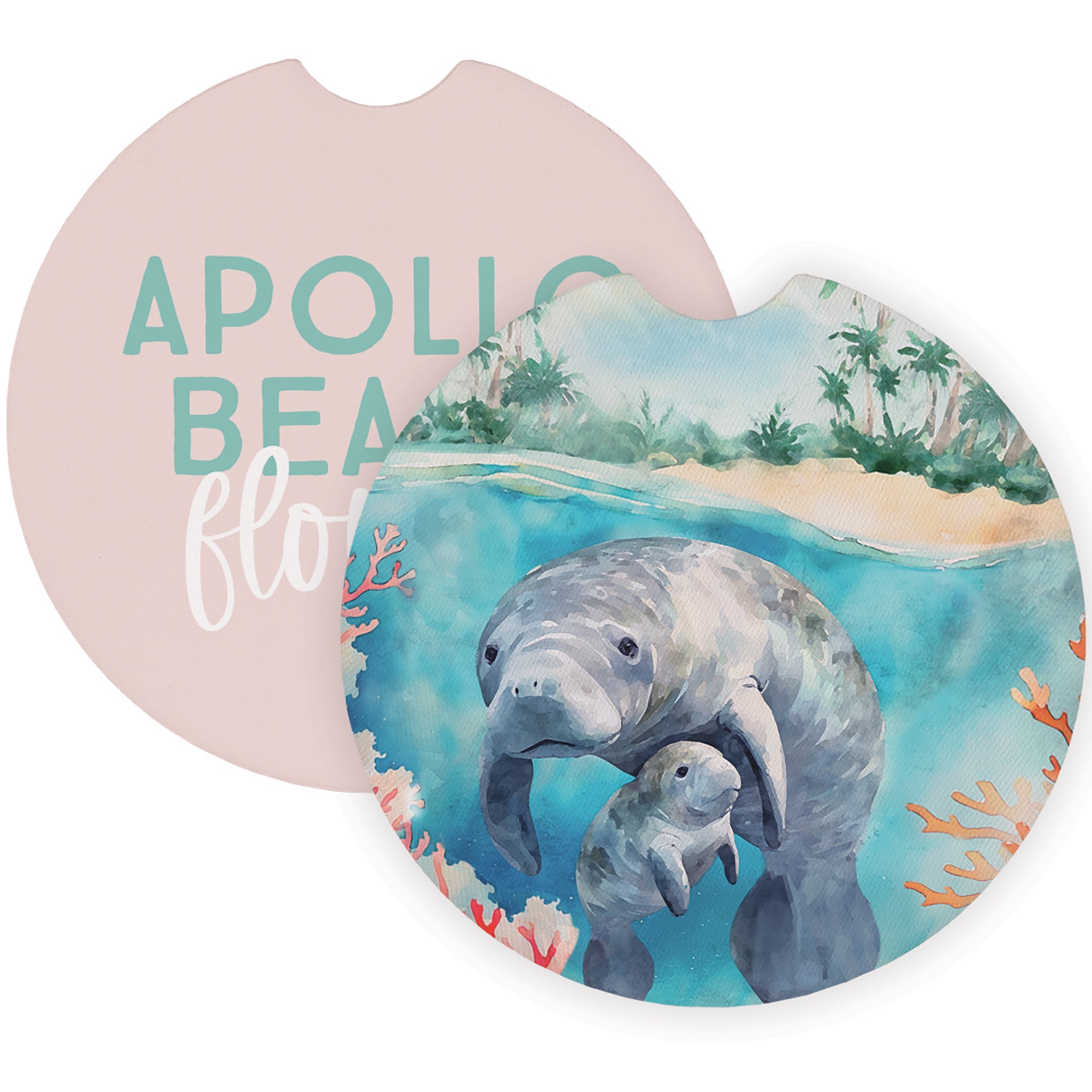 Manatees Scene Pink LOC