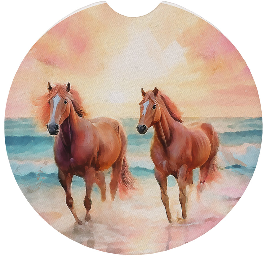 Horses Sunset Beach