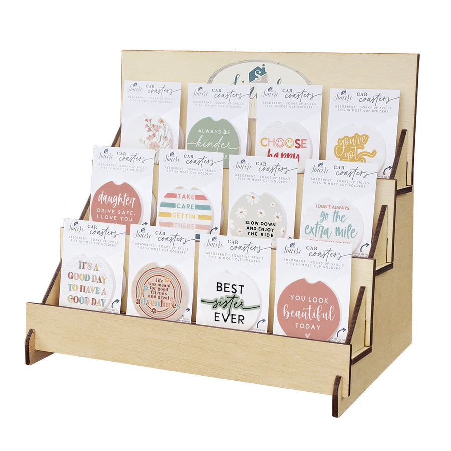 Inspirational Car Coasters Display Bundle 2024