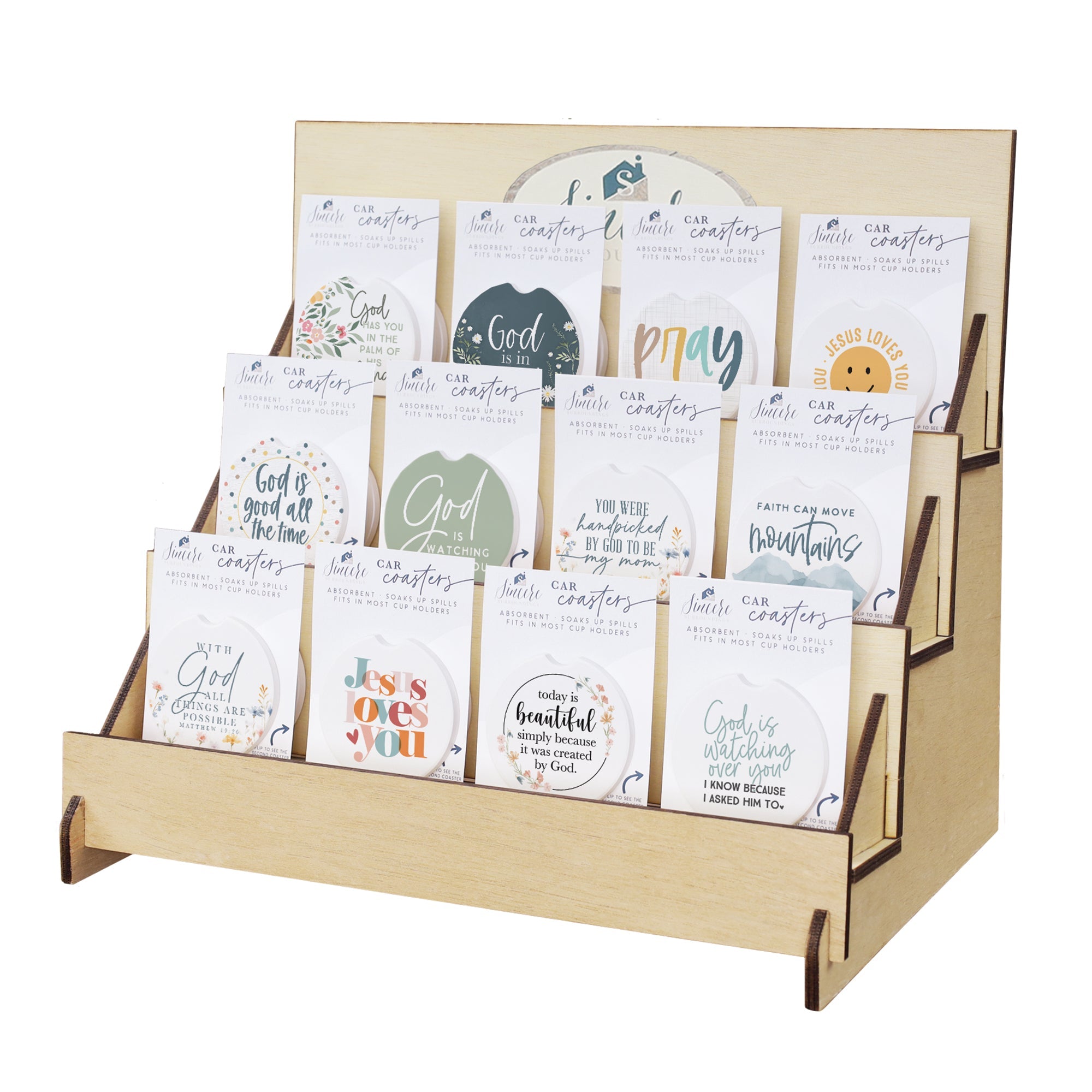 Faith Car Coaster Display Bundle 2026