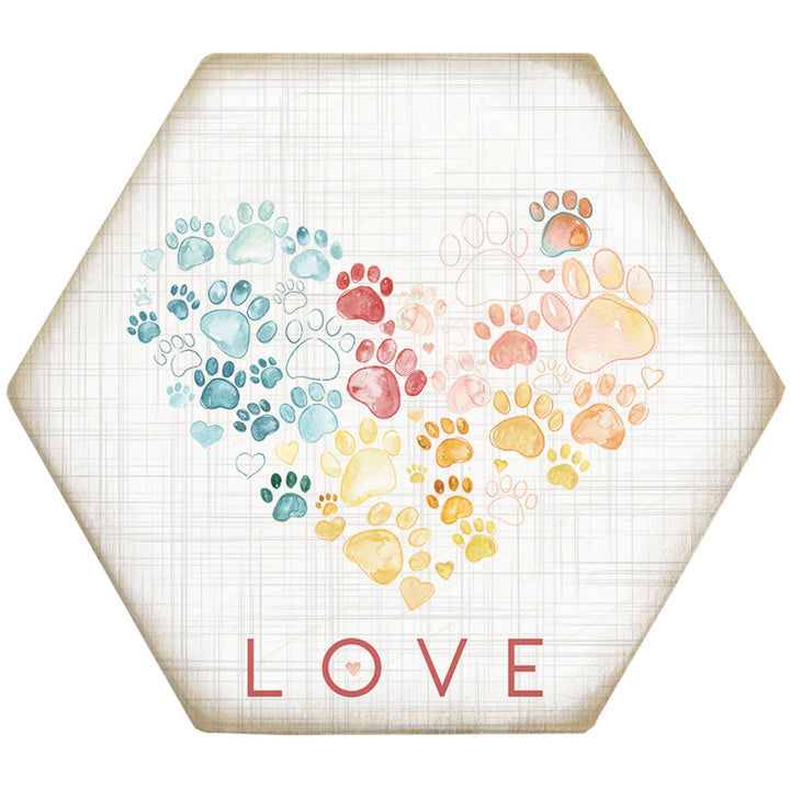 Love Paw Print Heart