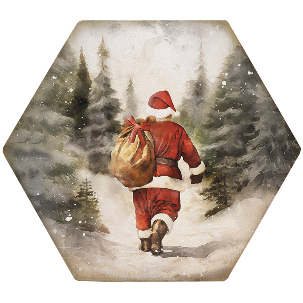 Santa Walking Art