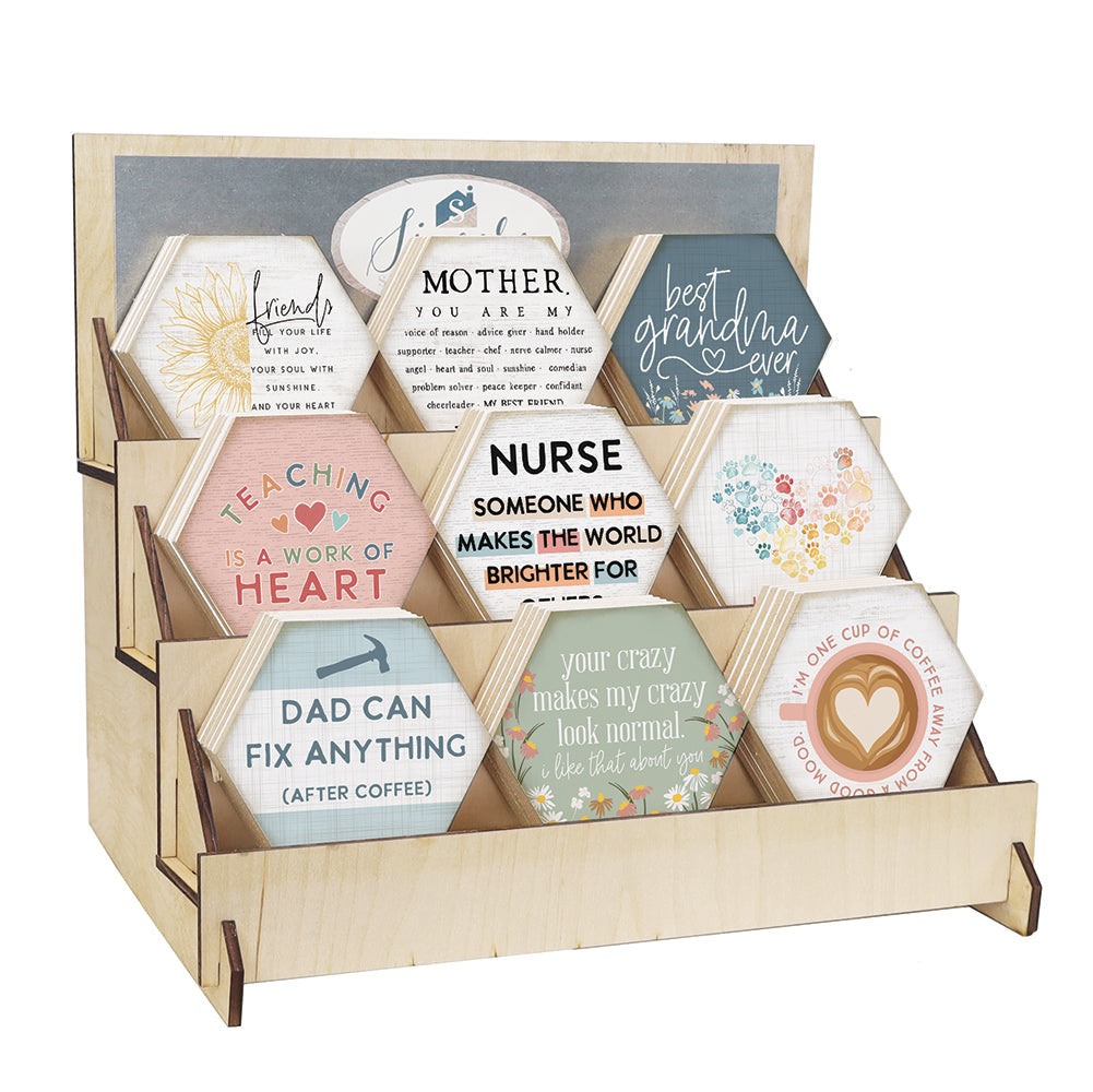 Friends + Family Magnetic Honeycomb Coaster Display Bundle 2025