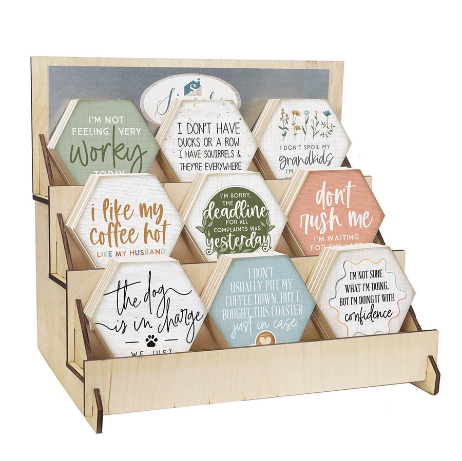 Dose Of Humor Magnetic Honeycomb Coaster Display Bundle 2025