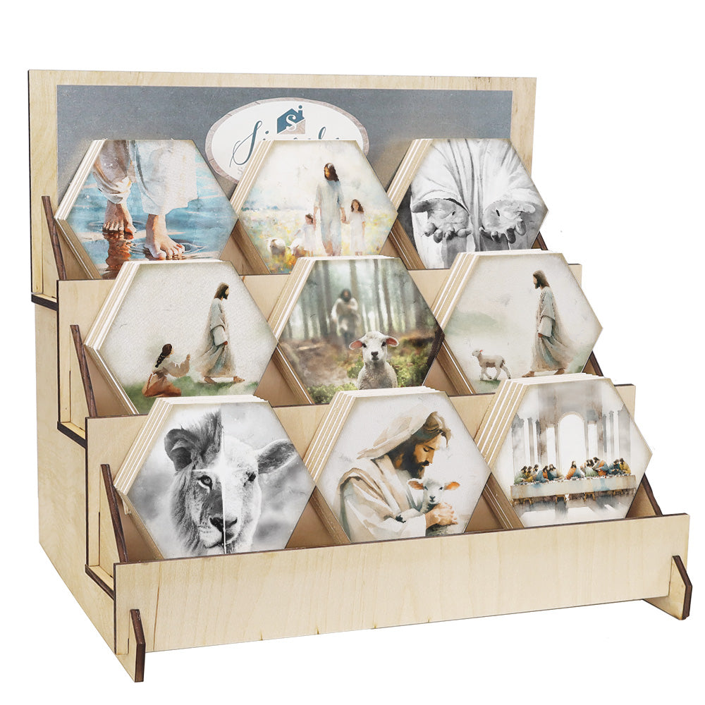 Faith Art Magnetic Honeycomb Coaster Display Bundle 2025