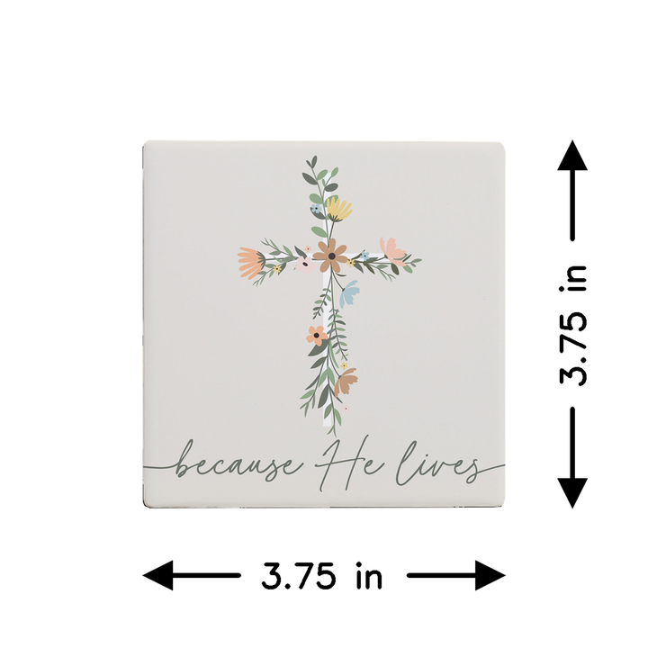 Floral Cross He Lives