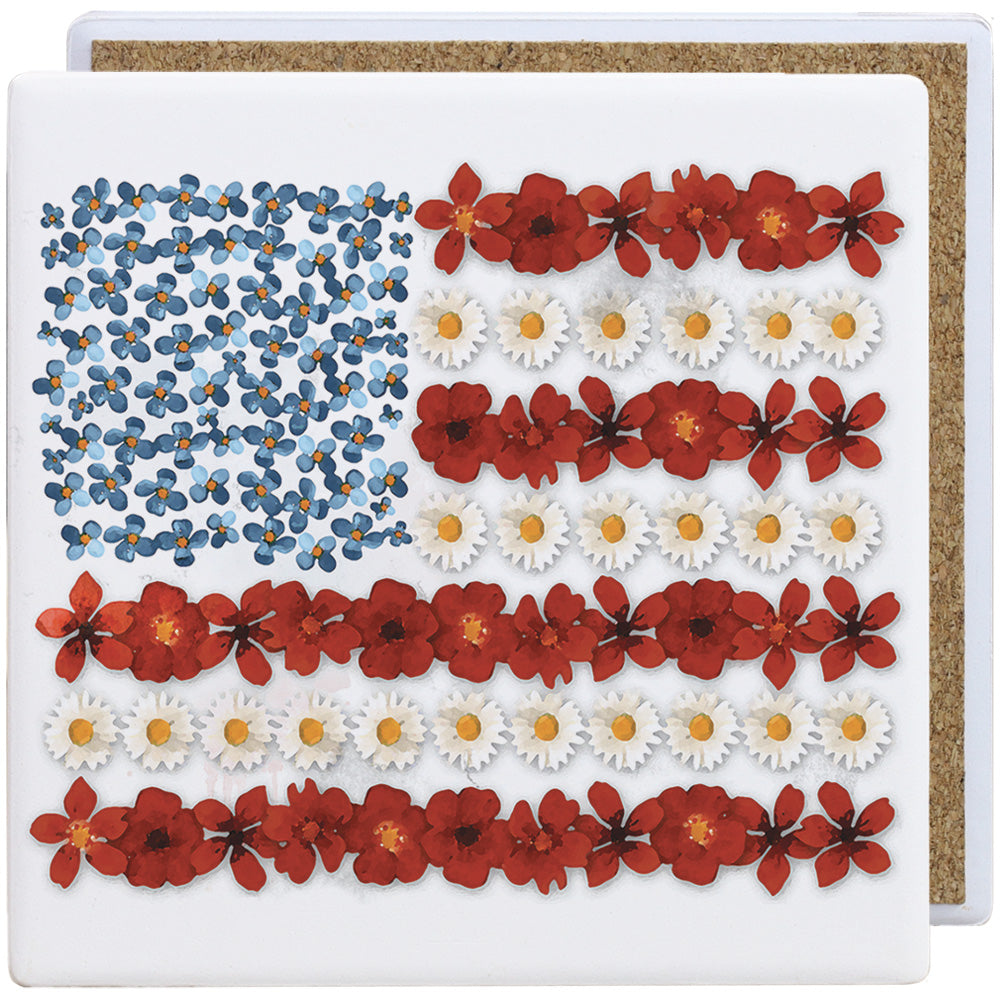 Floral American Flag