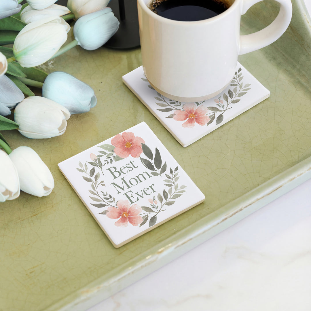 Best Mom Floral Wreath PER