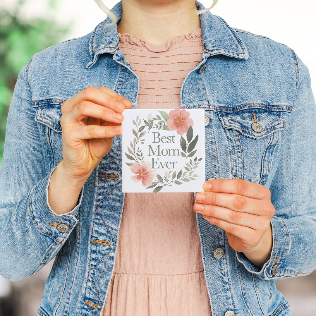 Best Mom Floral Wreath PER