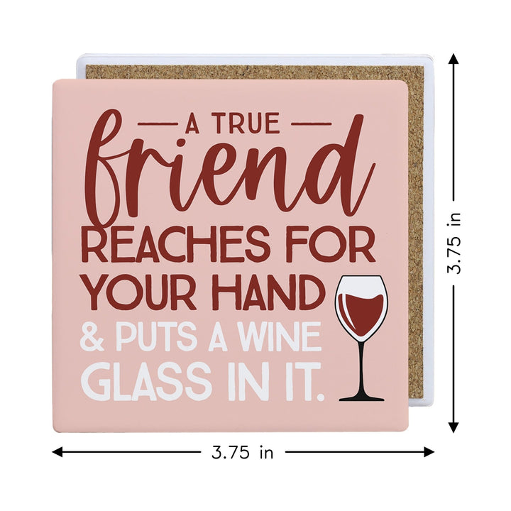 True Friend Wine Glass