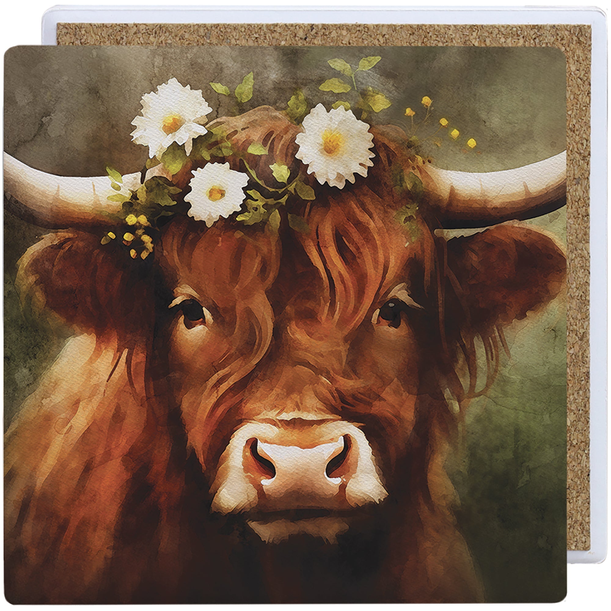Floral Highland Cow