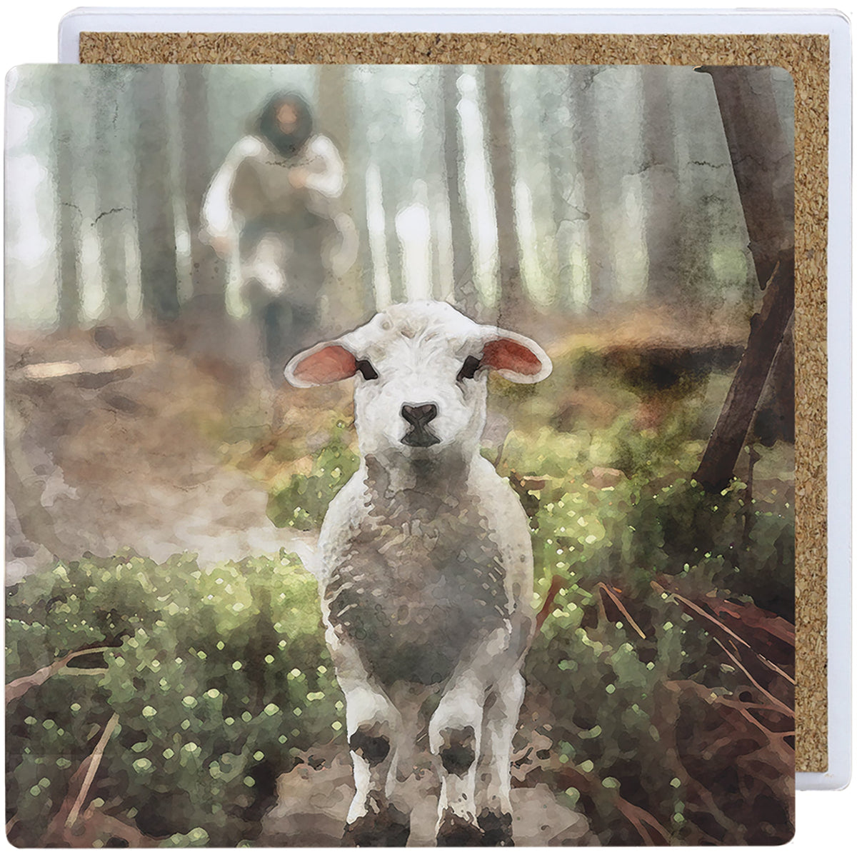 Jesus Rescuing Lamb