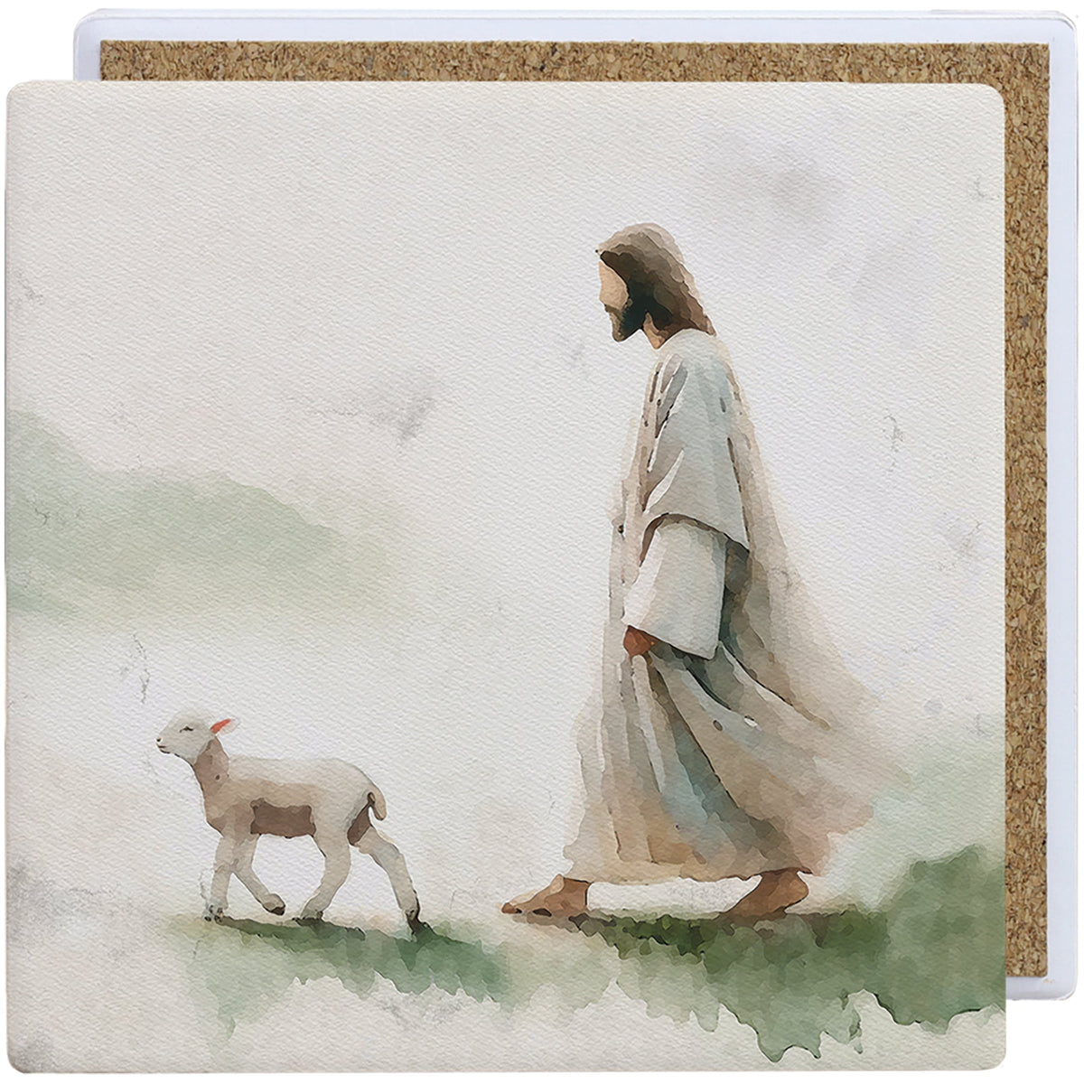 Jesus Walking Lamb