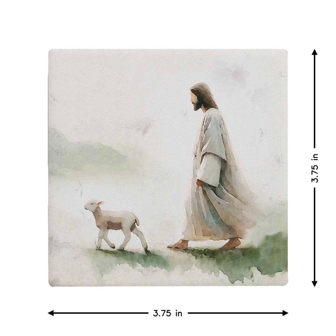 Jesus Walking Lamb